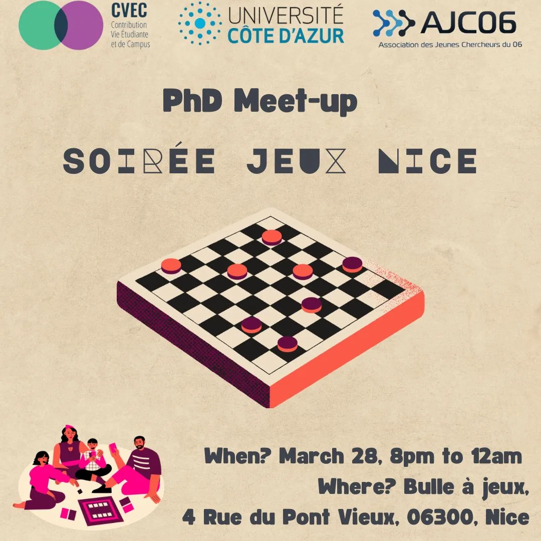 Affiche : PhD meet-up – Soirée Jeux