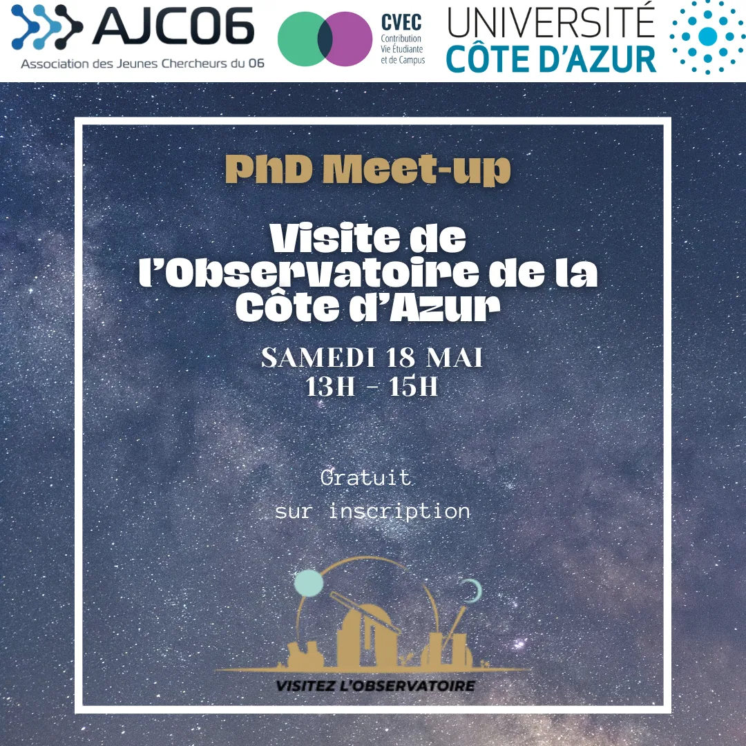 Affiche : PhD meet-up – Visite de l’Observatoire de la Côte d’Azur