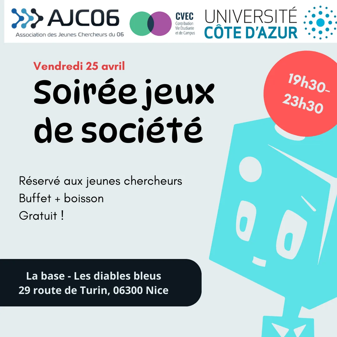 Affiche : Soirée Jeux de société