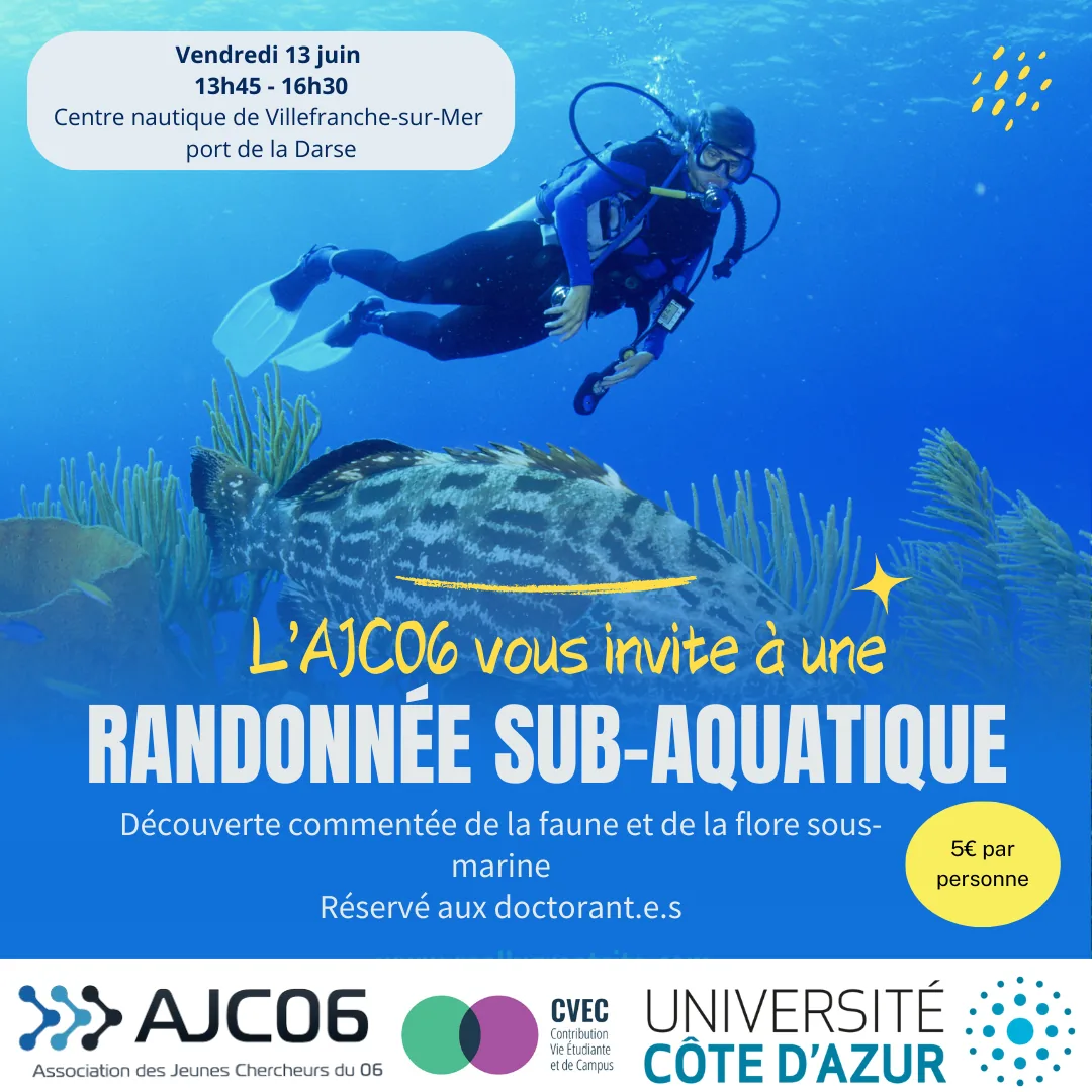 Affiche : PhD meet-up: Randonnée subaquatique